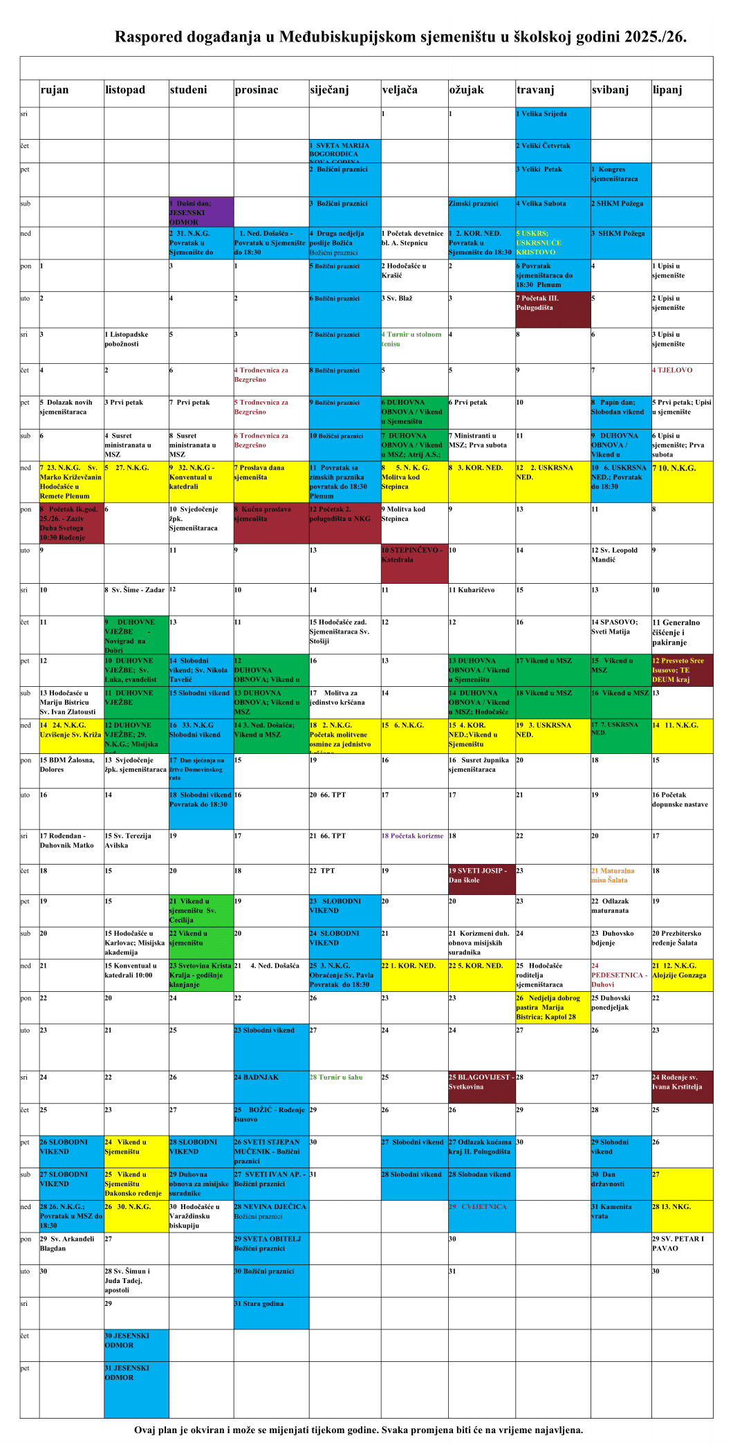 Pastoralni kalendar
